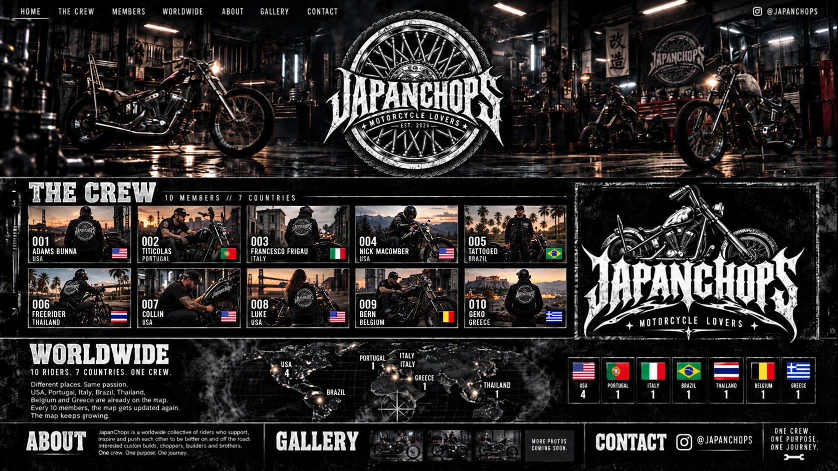 JapanChops approved website layout